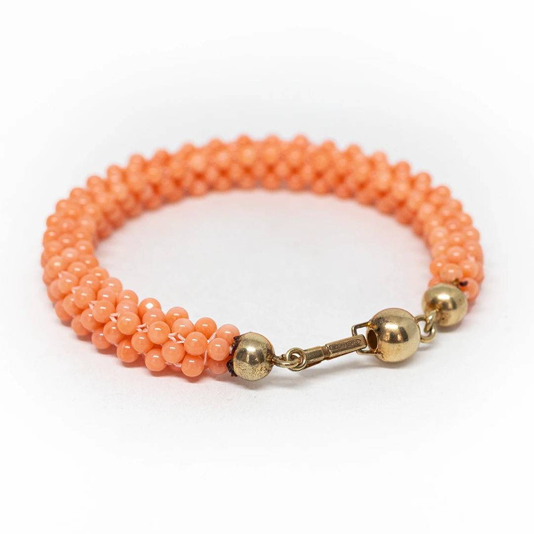 Bracciale Tessito Corallo Rosa
