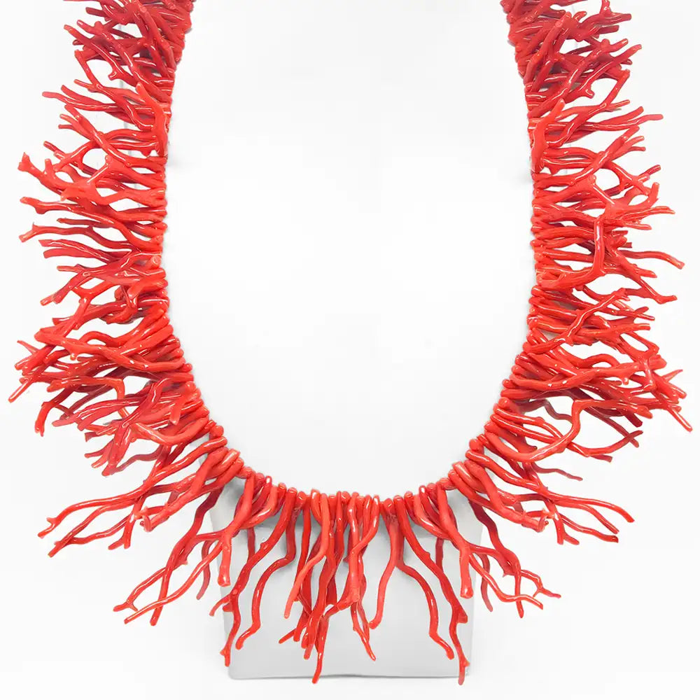 Collana Frange Corallo Rosso