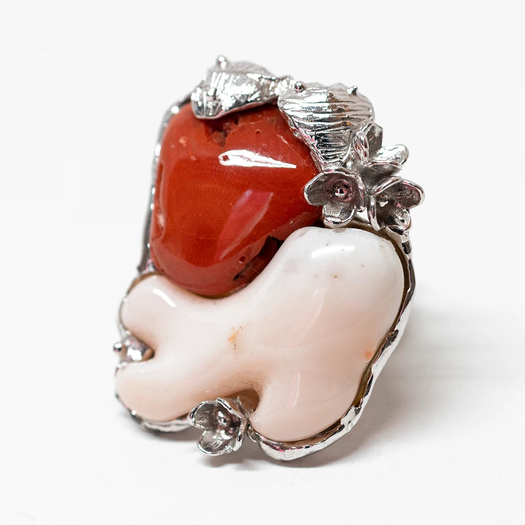ilpiccolomuseodelcammeo-Anello-Corallo-Bicolore