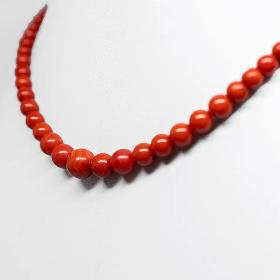First Choice Red Coral Necklace with Gold