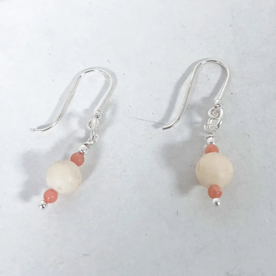 Fantasy Silver Earrings with Precious Stones