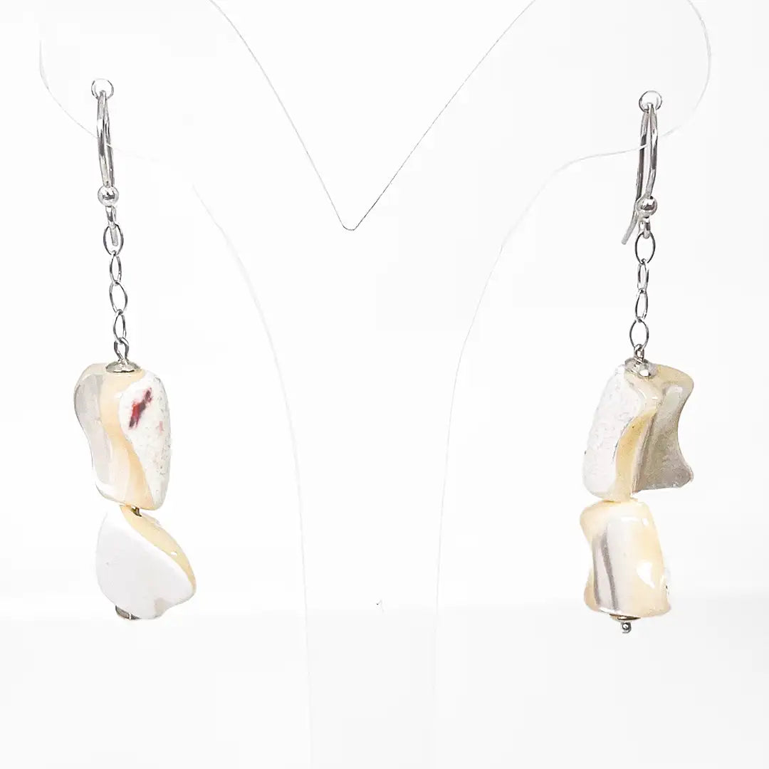 Fantasy Silver Earrings with Stones