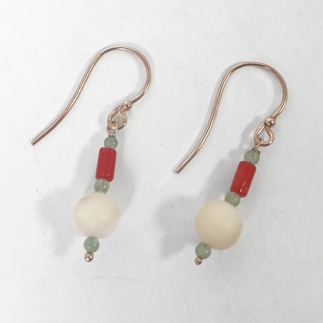 Fantasy Silver Earrings with Precious Stones