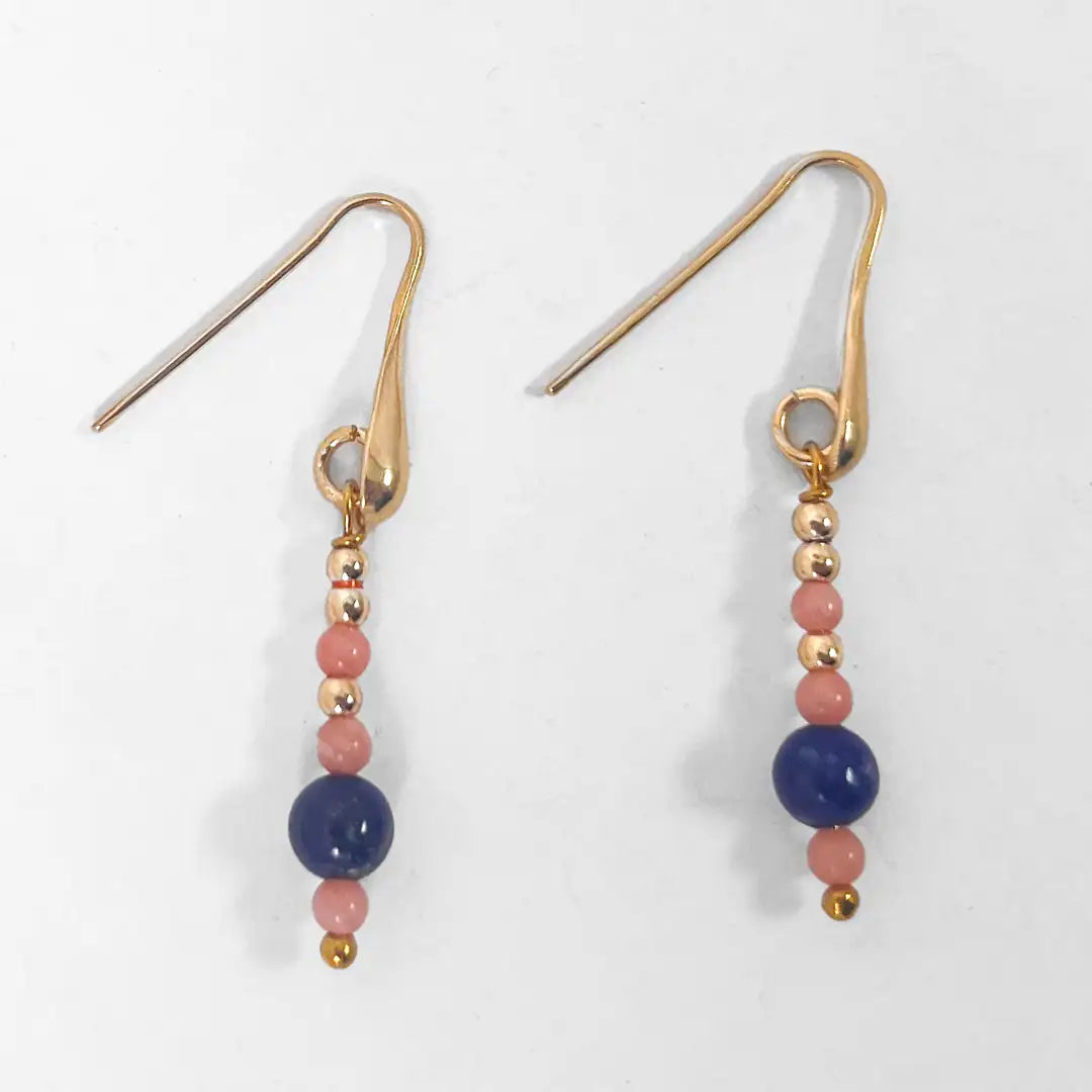 Fantasy Silver Earrings with Precious Stones