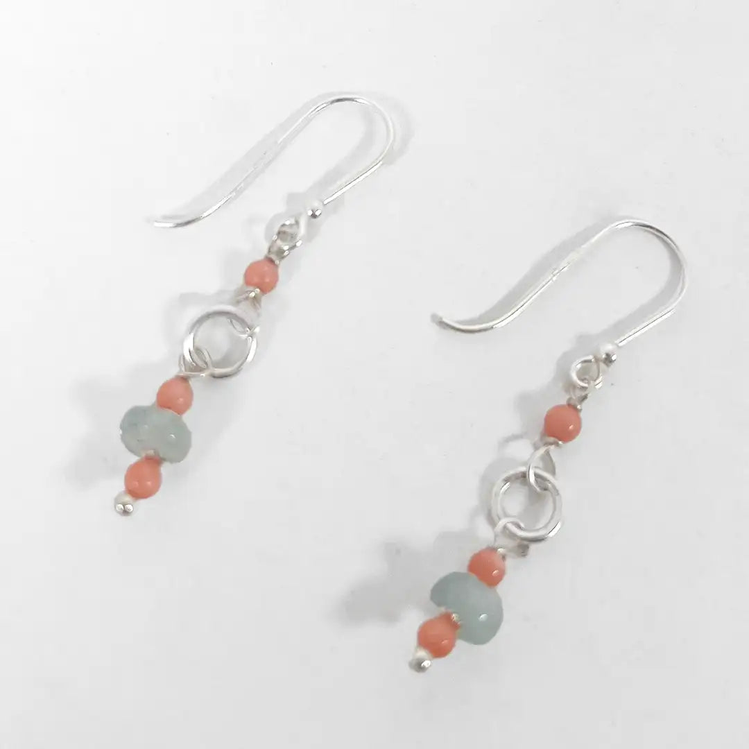 Fantasy Silver Earrings with Precious Stones