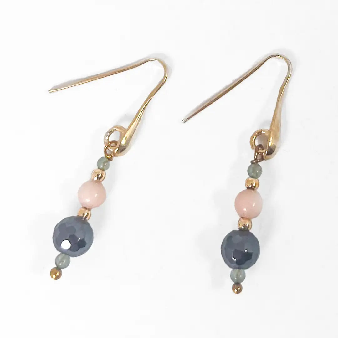 Fantasy Silver Earrings with Natural Stones