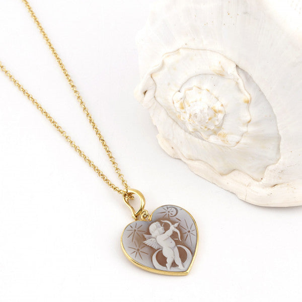 *Pendente Cameo Italiano Elysee Cammeo Putto con Arco