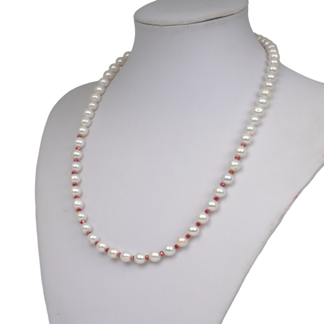 Collana in Perle Coltivate e Zirconi