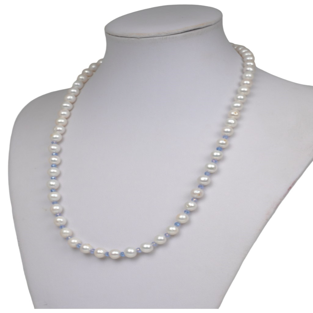 Collana In Perle Coltivate e Zirconi