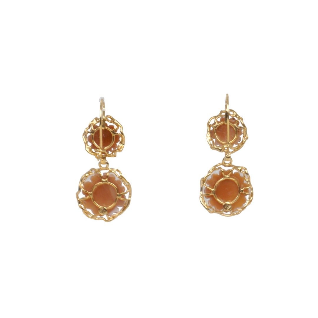 Orecchini in Cammeo incisione Margherita