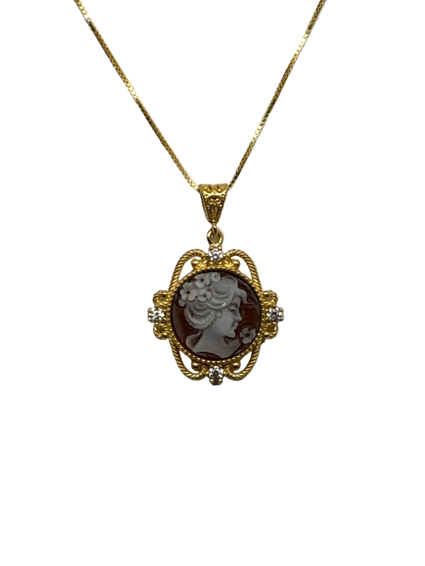 Collana in Cammeo incisione Profilo di Donna