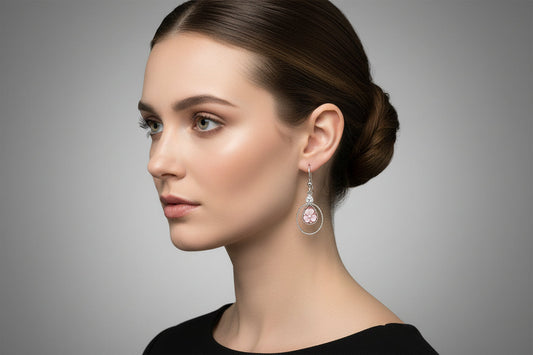 Orecchini in Cammeo incisione "Fiore"