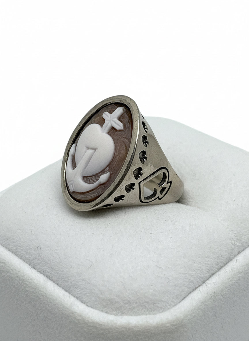 Anello in Cammeo Incisione "Cuore di San Gennaro"