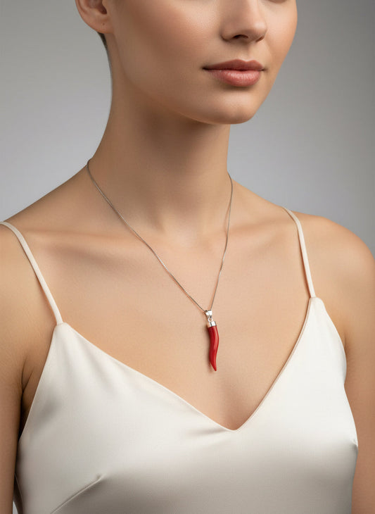 Pendente in Corallo "Corno"