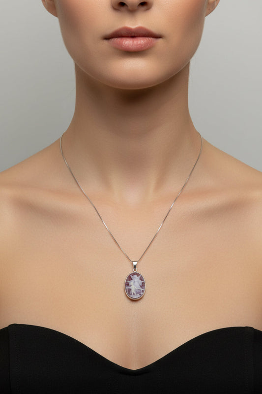 Pendente in Agata incisione "Angeli"