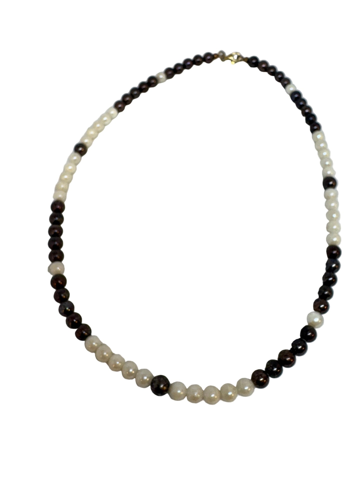 Collana dI Perle Bianche e Nere