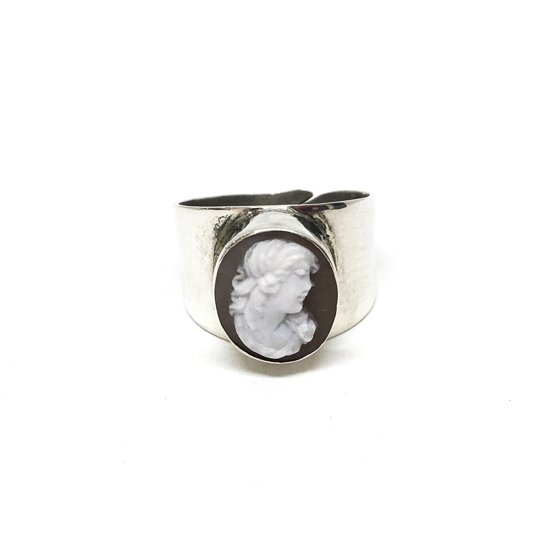 Anello-Cammeo-incisione-Volto-Donna