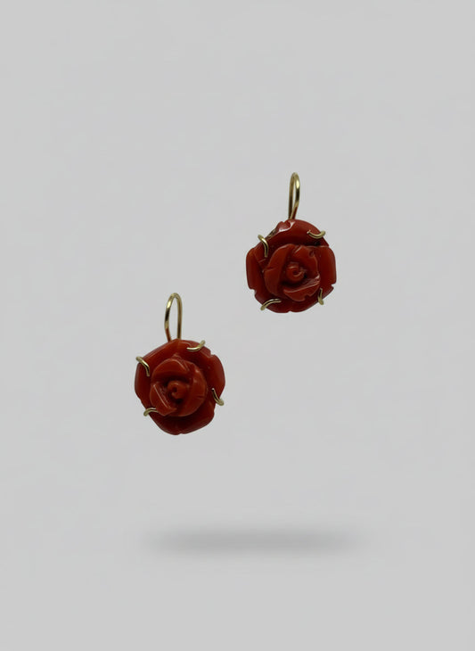 Orecchini in Corallo e Oro "Rosa"