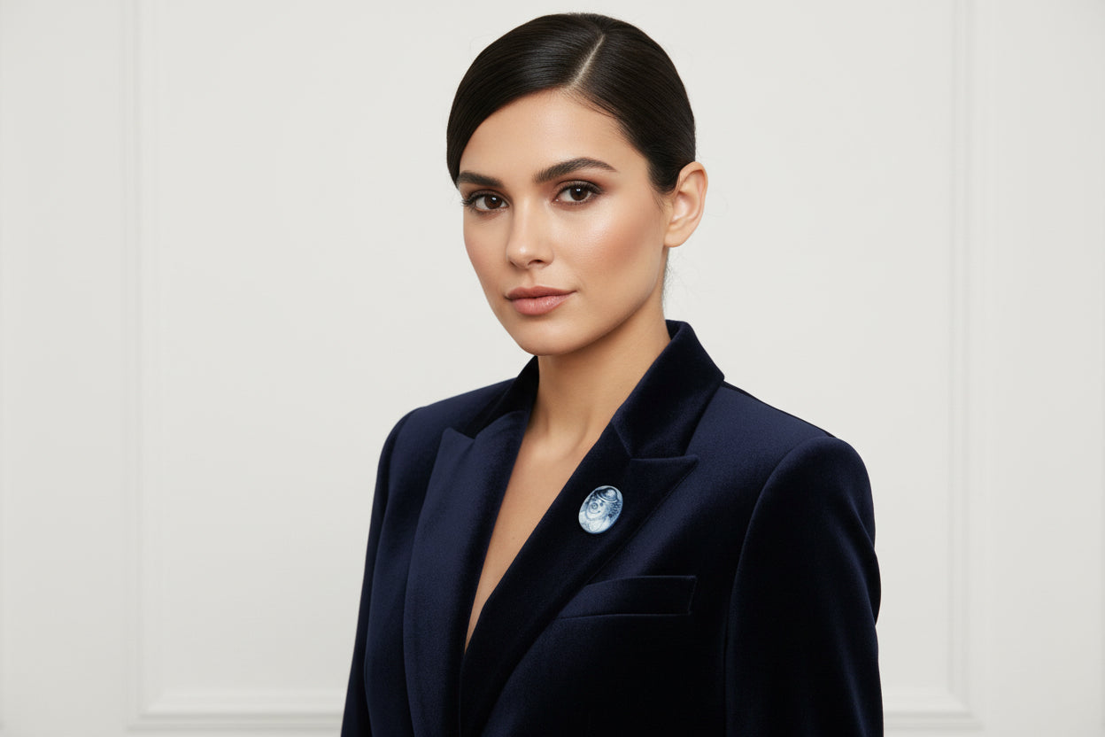 Cammeo Nudo in Agata con incisione Pagliaccio