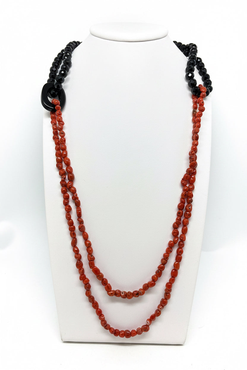 Collana in Corallo e Agata