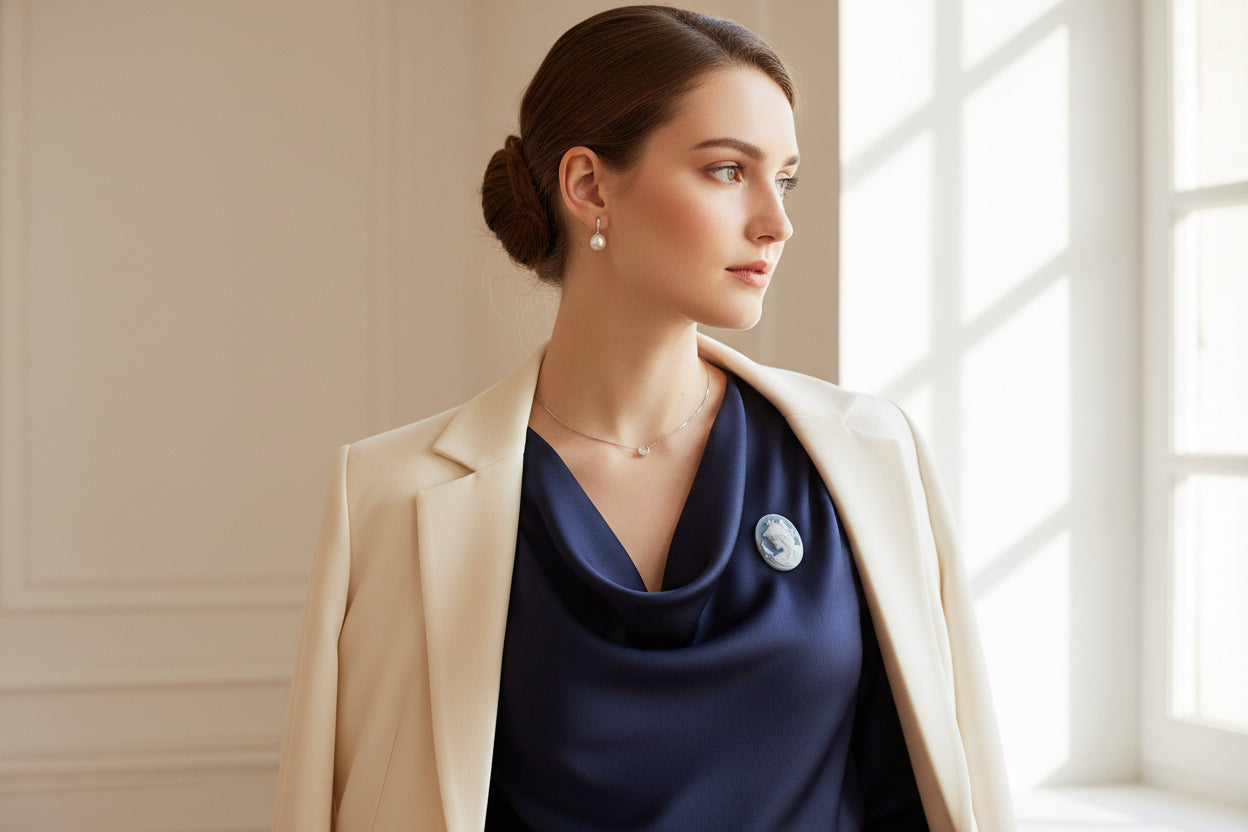 Cammeo Nudo in Agata incisione Profilo di Donna