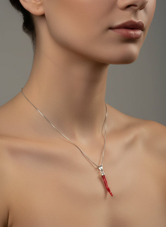 Pendente in Corallo " Corno"