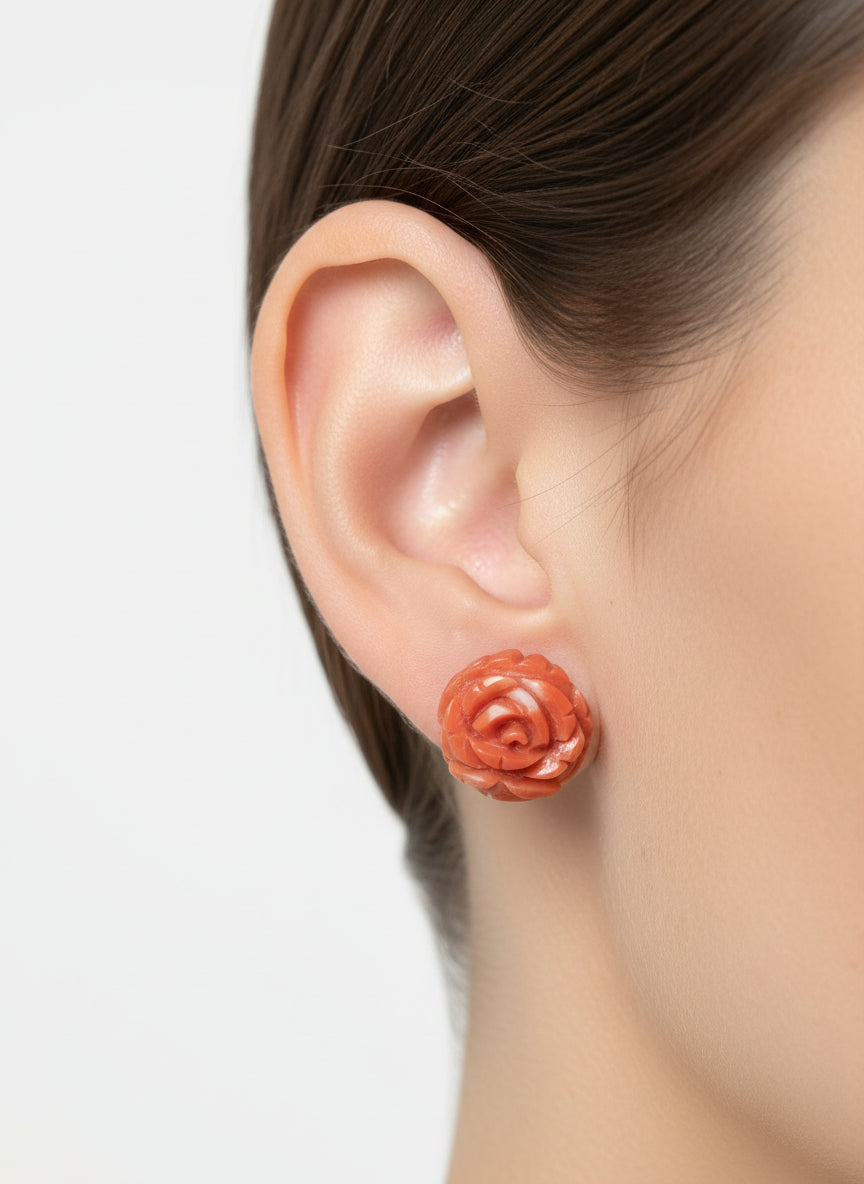 Orecchini in Corallo Antico "Rosa"