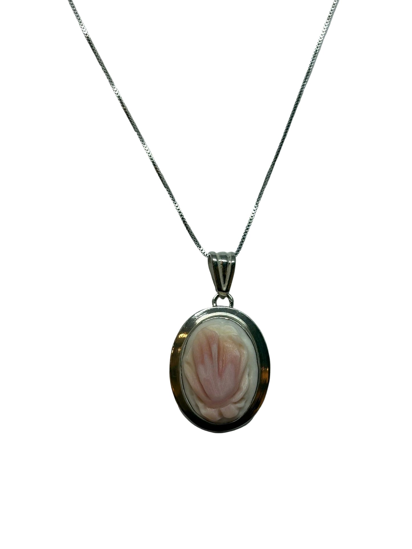 Pendente in Cammeo incisione "Fiore"