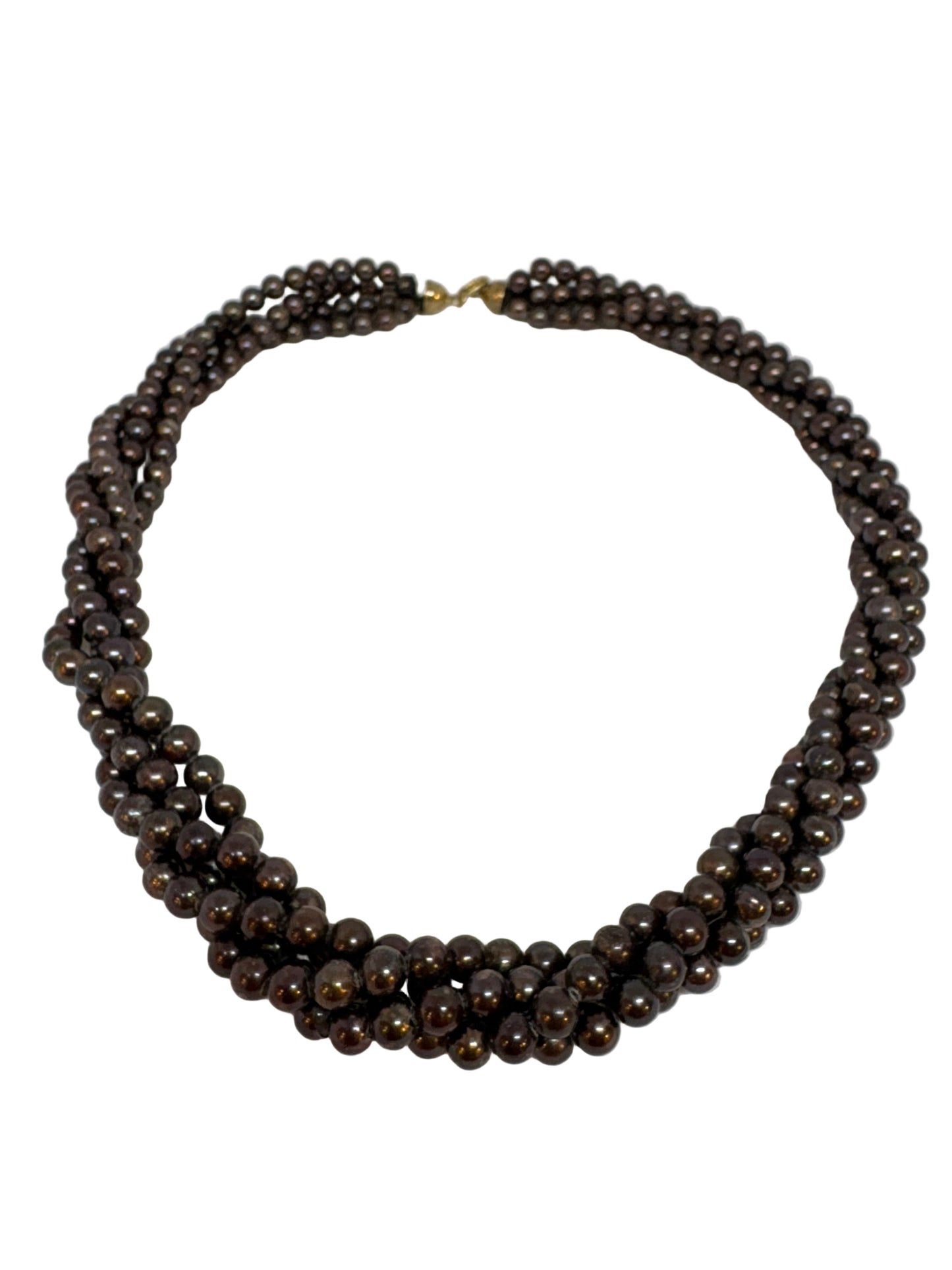 Collana Torchon di Perle Nere