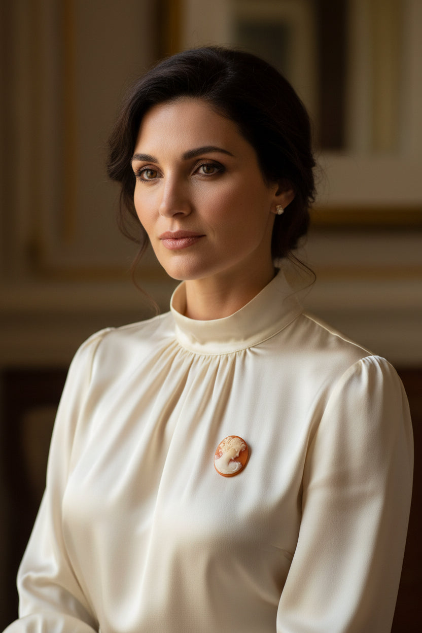 Cammeo Nudo Antico Incisione Volto di Donna