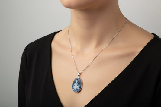 Pendente in Agata raffigurante Ganesha