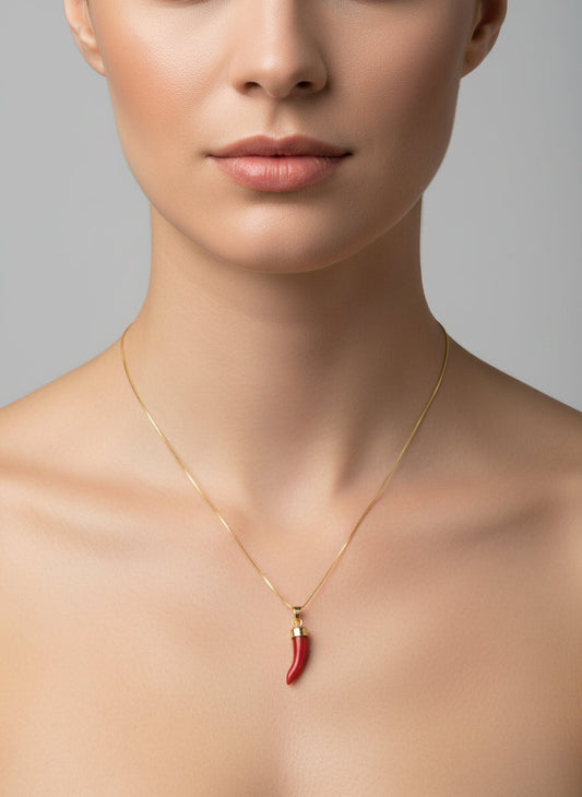 Pendente in Corallo "Corno"