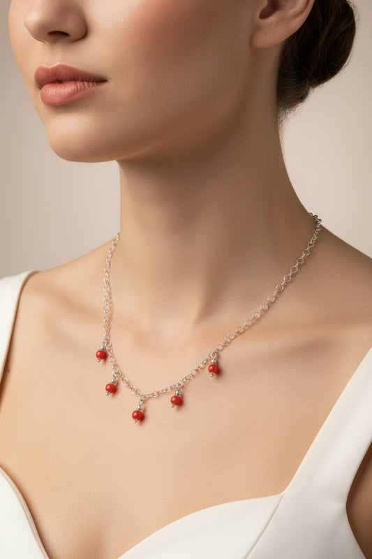 Collana in Corallo e Argento