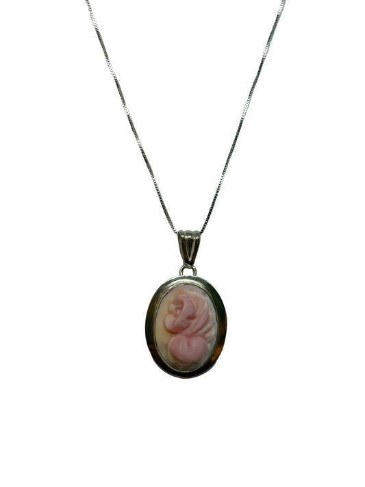 Pendente in Cammeo incisione "Fiore"