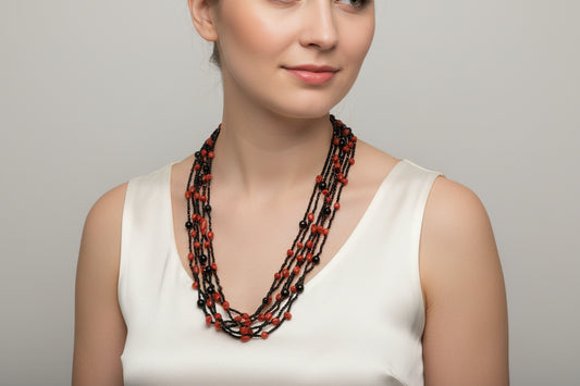 Collana in Corallo e Agata