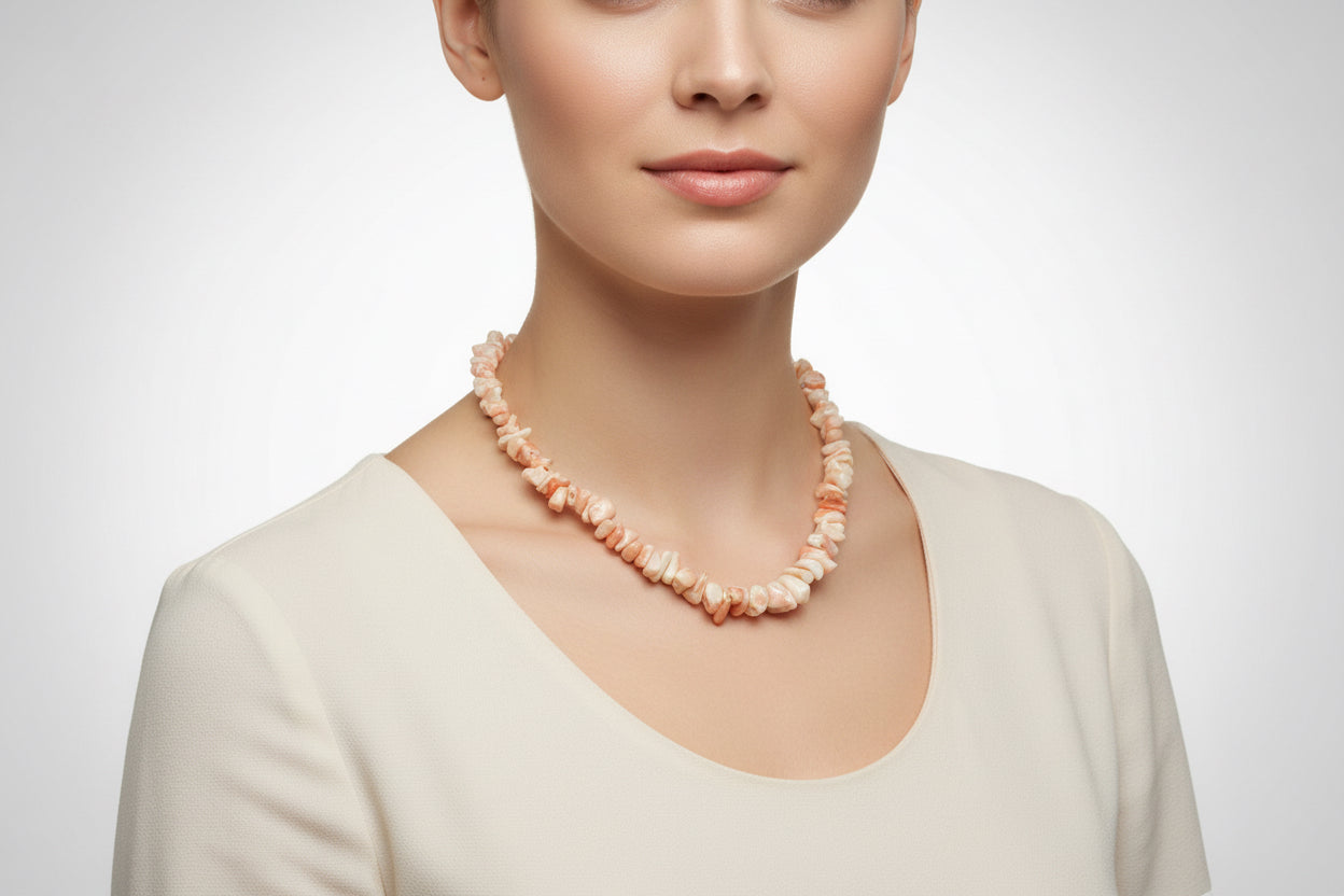 Collana in  Corallo Rosa
