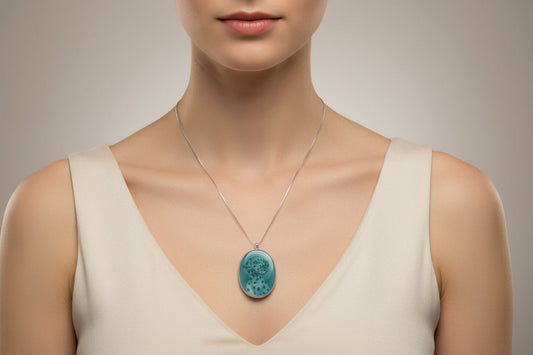 Spilla Pendente in Agata raffigurante Cane Dalmata