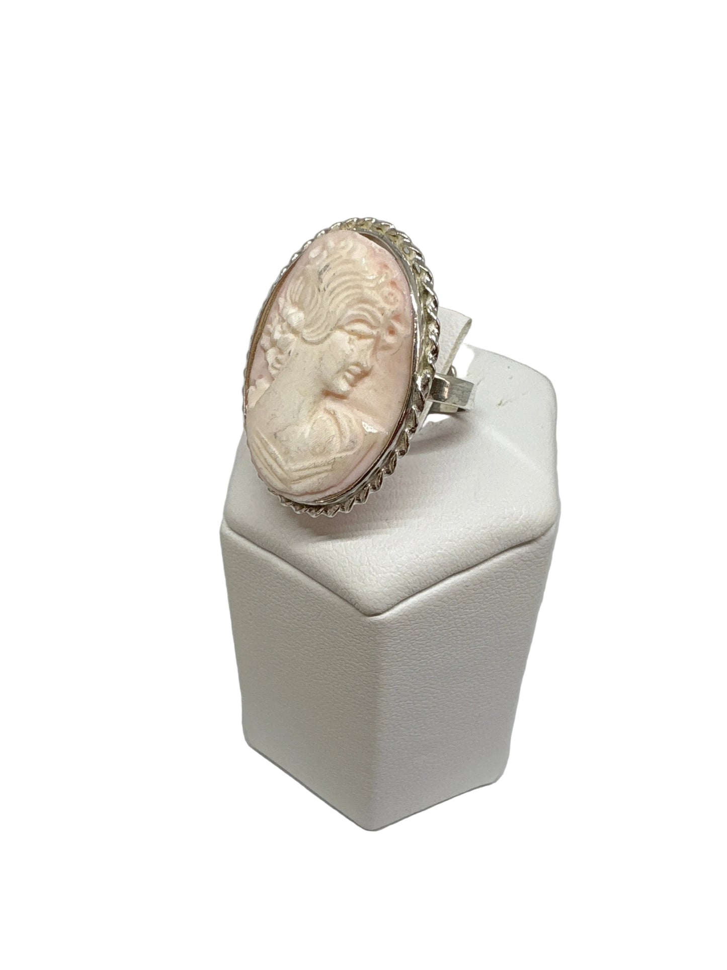 Anello in Cammeo incisione Volto di Donna
