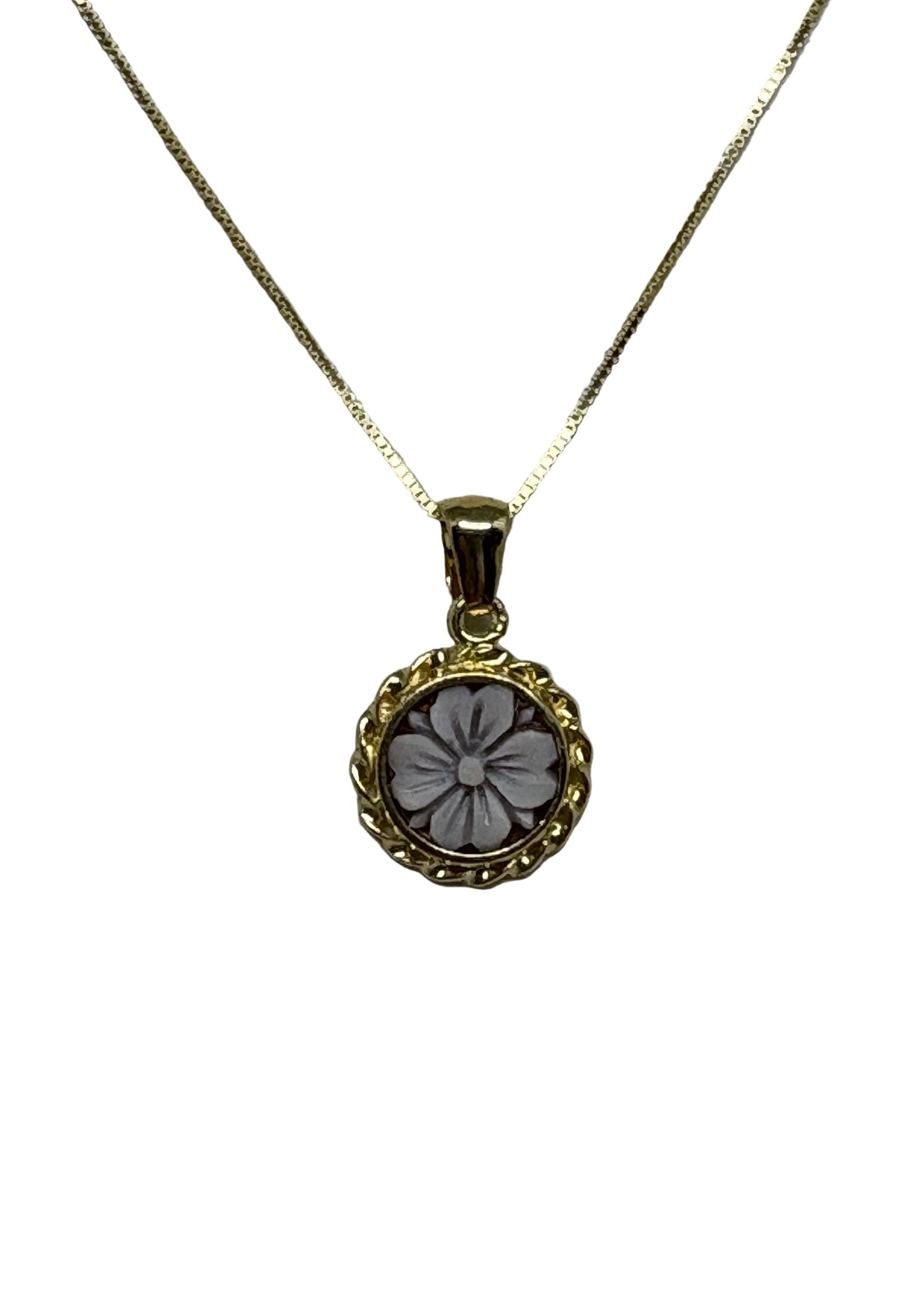 Collana in Cammeo incisione "Fiore"