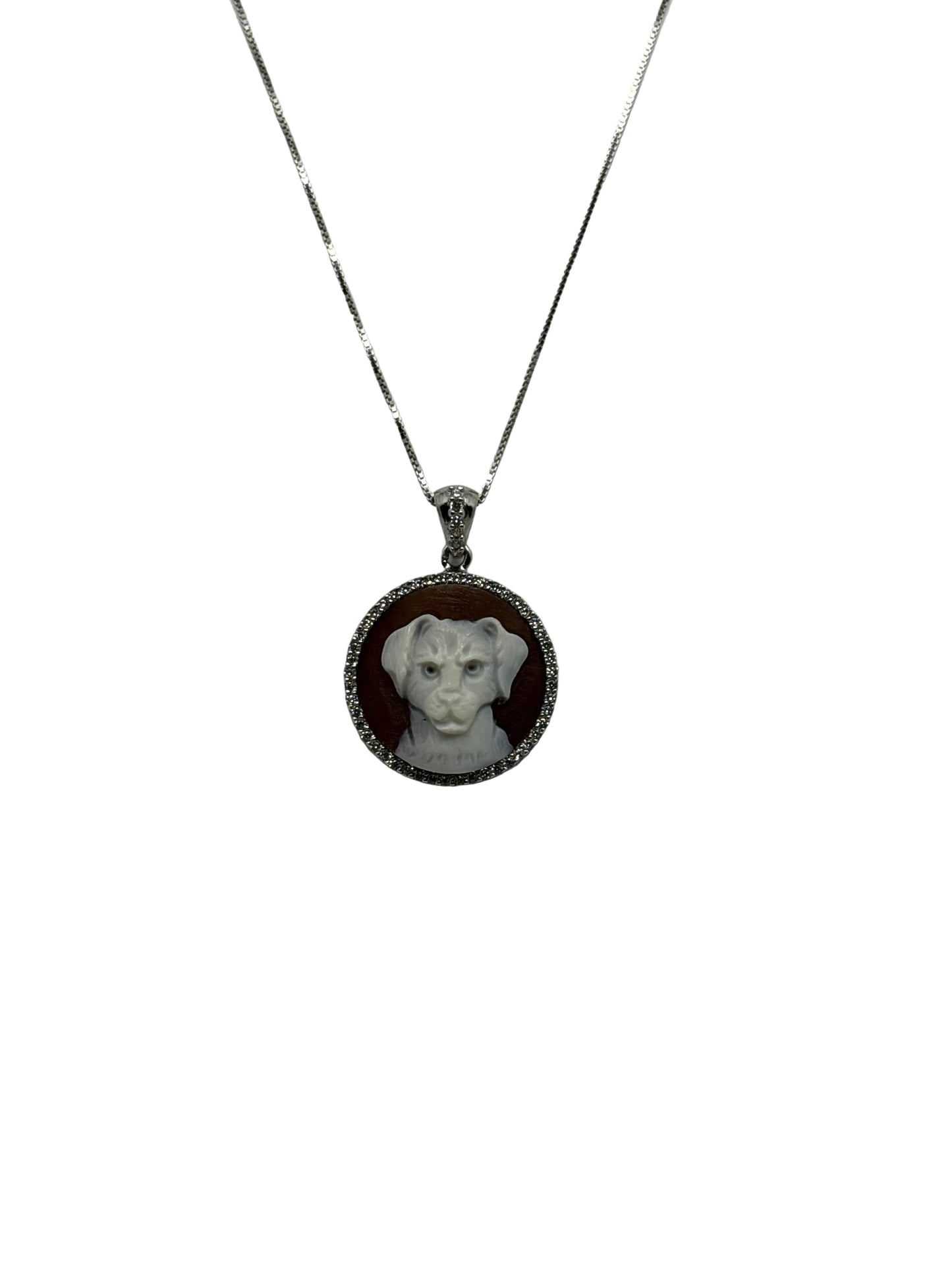 Collana in Cammeo incisione "Cane"