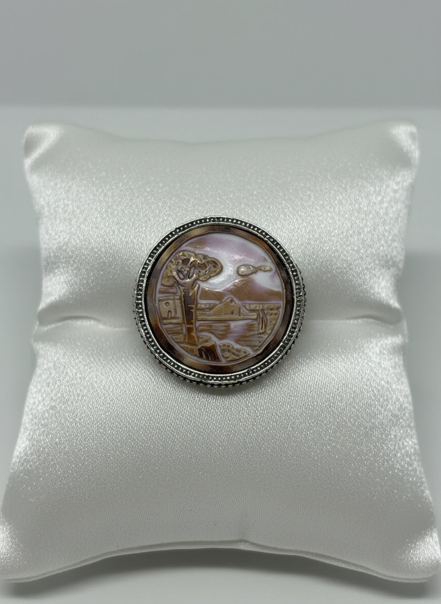 Anello in Cammeo Rappresentazione "Paesaggio"