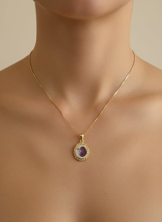 Collana in Cammeo incisione "Luna"