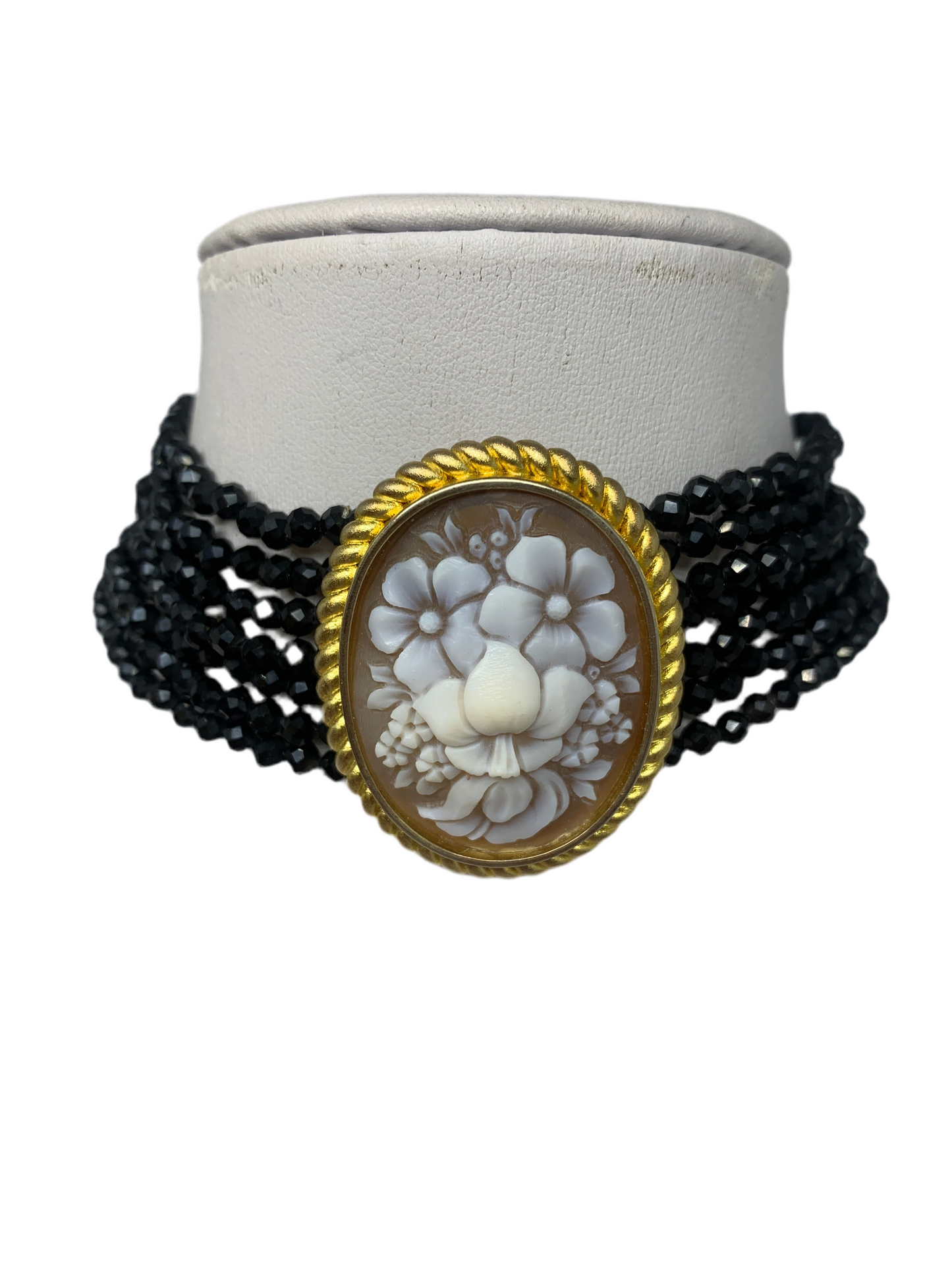 Collana in Cammeo "Cameo Italiano" Incisione Fiori