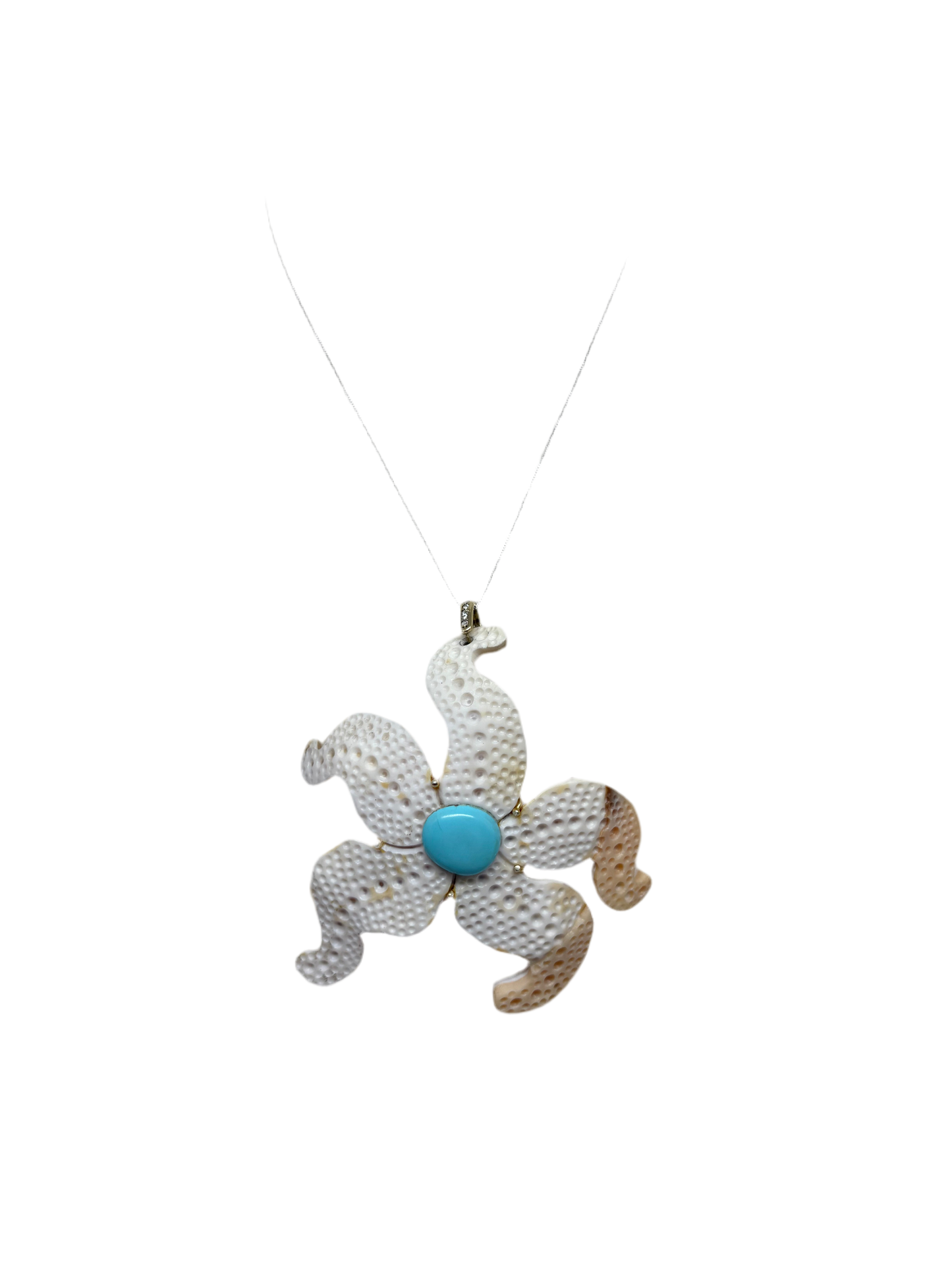 Pendente in Conchiglia ' Stella Marina'e Pasta di Tuchese