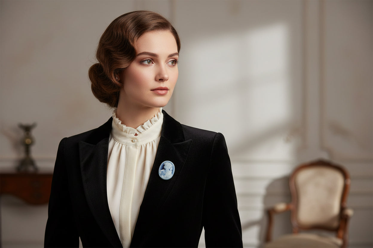 Cammeo Nudo in Agata incisione Profilo di Donna