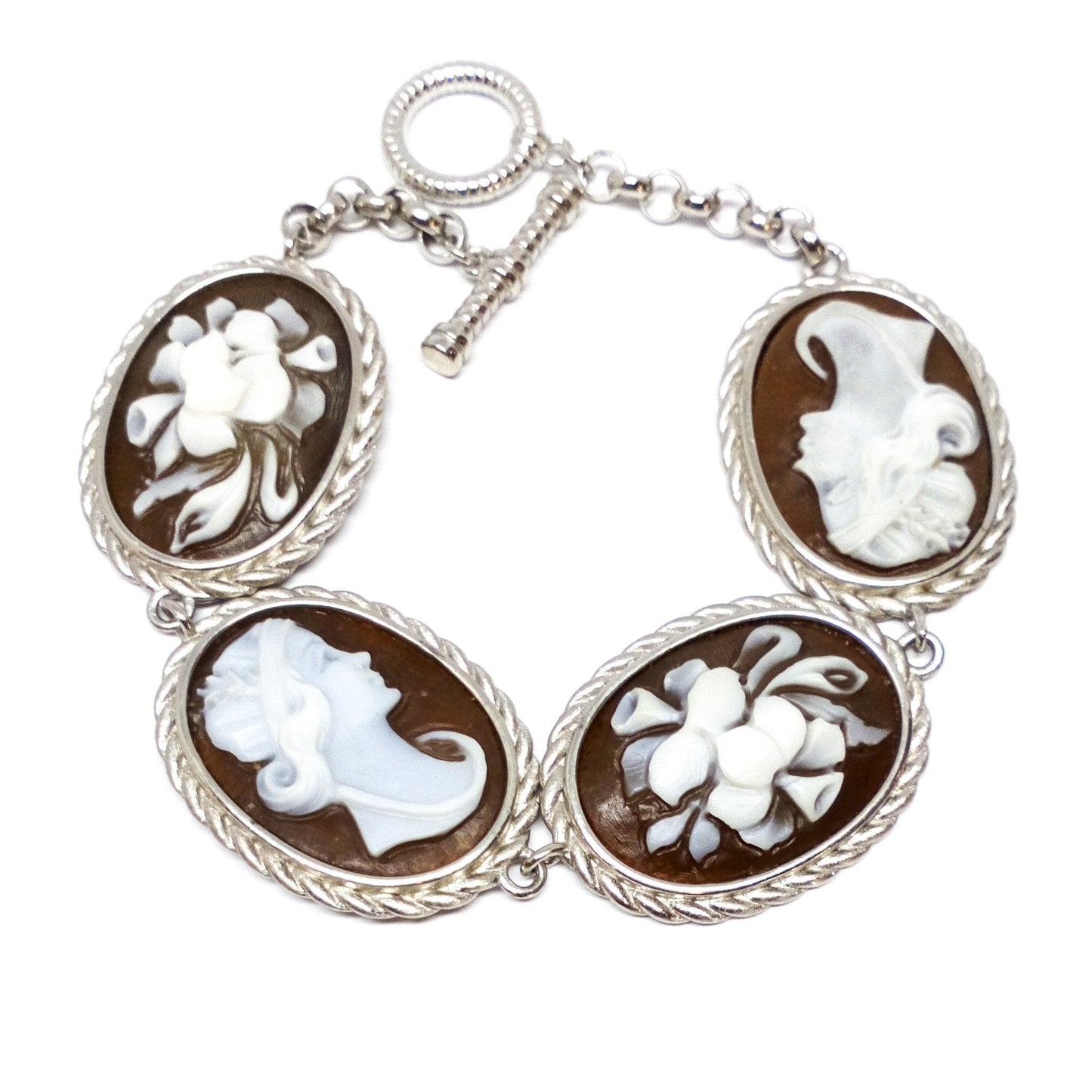 Bracciale-Cameo-Italiano-Cammeo-con-Volto-Donna-e-Fiori