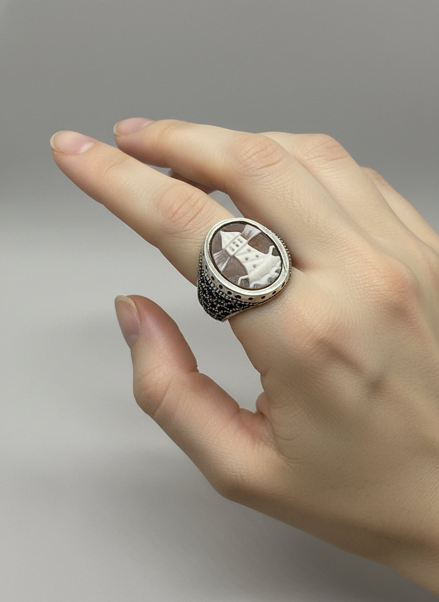 Anello in Cammeo Incisione "Faro"