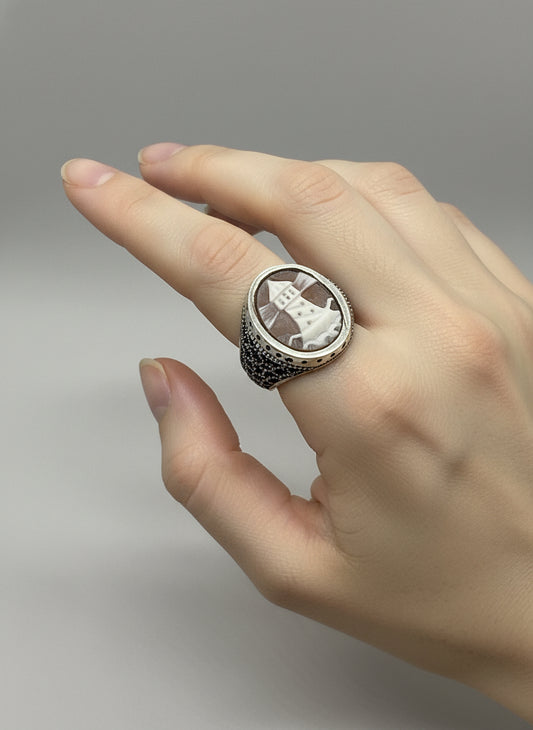 Anello in Cammeo Incisione "Faro"