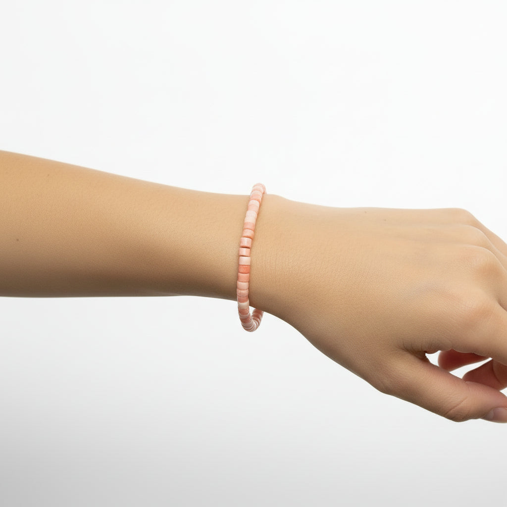 Bracciale In Corallo Rosa Grezzo