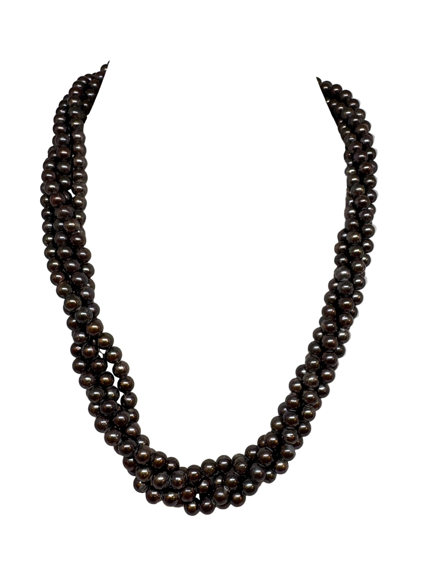 Collana Torchon di Perle Nere